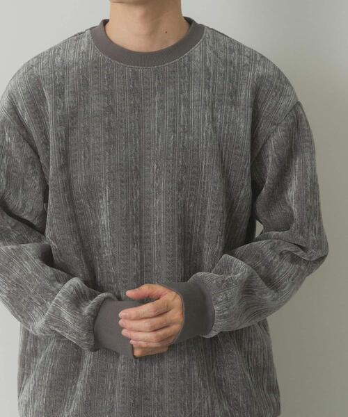 ITEMS URBANRESEARCH(アイテムズ アーバンリサーチ)の「発熱機能ケーブル柄カットモールトップス(その他トップス・メンズ・ホワイト/グレー・MEDIUM/LARGE)」の20枚目の写真