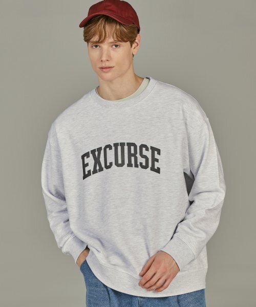 EXCURSE(エクスカース)の「ECプレミアムオーバーサイズアーチロゴスウェットシャツメランジ(スウェット・レディース・その他・MEDIUM/X-LARGE)」の1枚目の写真