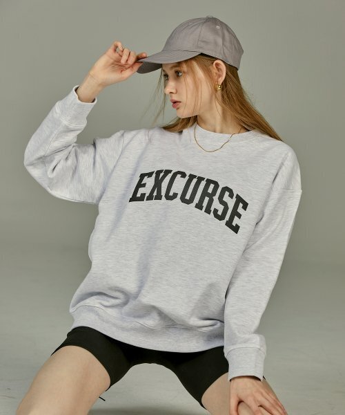 EXCURSE(エクスカース)の「ECプレミアムオーバーサイズアーチロゴスウェットシャツメランジ(スウェット・レディース・その他・MEDIUM/X-LARGE)」の3枚目の写真