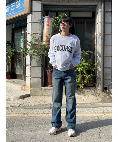 EXCURSE(エクスカース)の「ECプレミアムオーバーサイズアーチロゴスウェットシャツメランジ(スウェット・レディース・その他・MEDIUM/X-LARGE)」の8枚目の写真