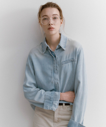 LEI AVERY（レイ エイバリー）の「Hidden Button Denim Shirt (Sky Blue)（シャツ/ブラウス）」