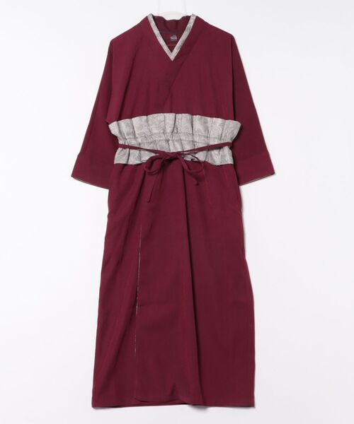 カヤ（カヤ）の「【カヤ】流水洒落着ならいワンピース（ワンピース・レディース・スミクロ/ダークネイビー/エンジ・FREE）」の3枚目の写真