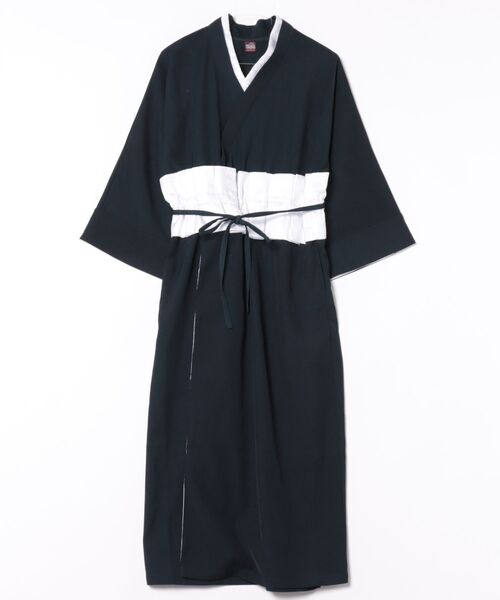 カヤ（カヤ）の「【カヤ】流水洒落着ならいワンピース（ワンピース・レディース・スミクロ/ダークネイビー/エンジ・FREE）」の2枚目の写真