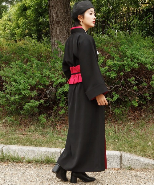 カヤ（カヤ）の「【カヤ】流水洒落着ならいワンピース（ワンピース・レディース・スミクロ/ダークネイビー/エンジ・FREE）」の7枚目の写真