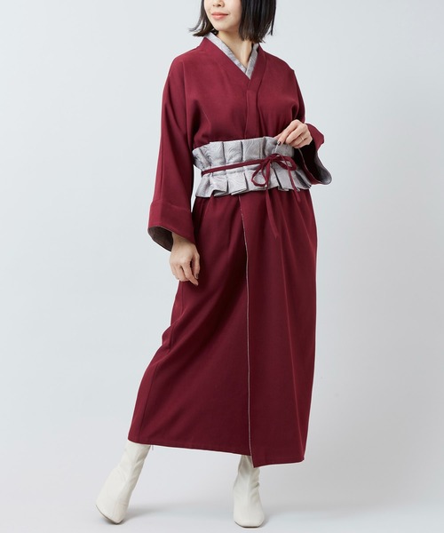 カヤ（カヤ）の「【カヤ】流水洒落着ならいワンピース（ワンピース・レディース・スミクロ/ダークネイビー/エンジ・FREE）」の18枚目の写真