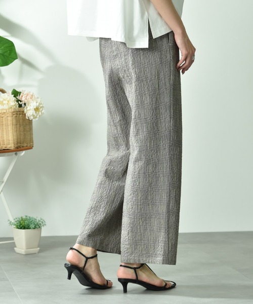 INTERPLANET（インタープラネット）の「スラブチェックパンツ（その他パンツ・レディース・ブラック/ブラウン・FREE）」の11枚目の写真