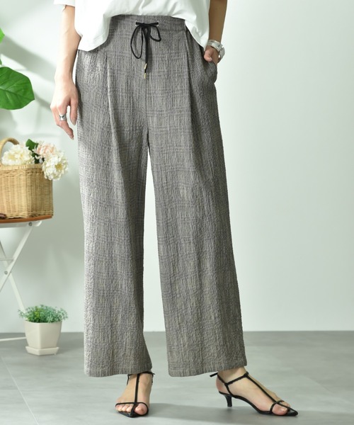 INTERPLANET（インタープラネット）の「スラブチェックパンツ（その他パンツ・レディース・ブラック/ブラウン・FREE）」の13枚目の写真