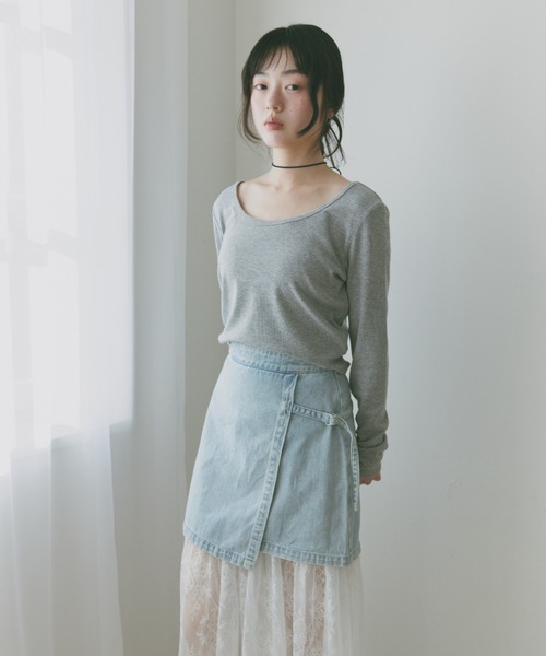 Freesia by andme(フリージアバイアンドミー)の「レース切替ギャザーロングスカート(スカート・レディース・ブラック/オフホワイト・FREE)」の10枚目の写真