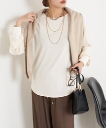 Jena espace merveilleux | 【ヒップも隠れる/WEB限定】シルケットブラウス(Tシャツ/カットソー)