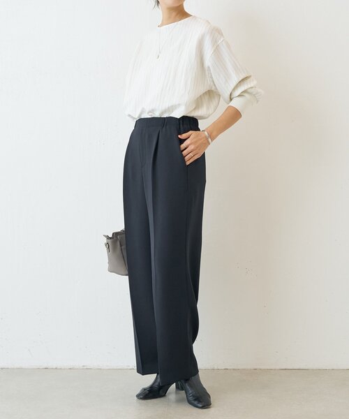 BEARDSLEY（ビアズリー）の「ダブルジョーゼットパンツ（その他パンツ・レディース・ブラック・FREE）」の6枚目の写真