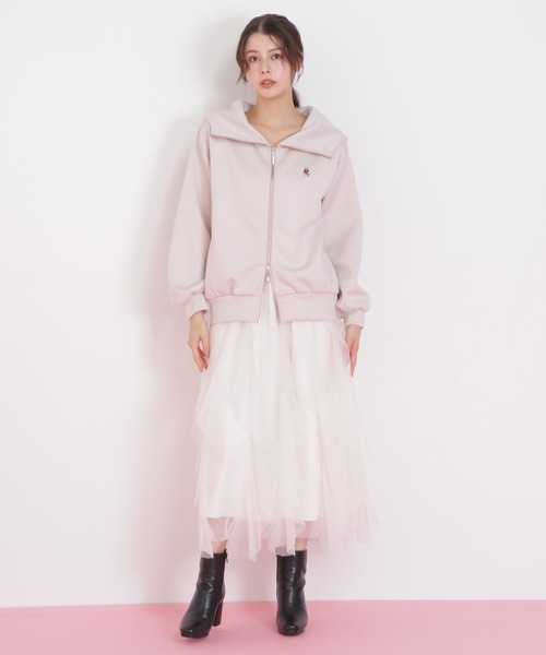 JILL by JILL STUART（ジルバイジルスチュアート）の「縦ラッフルチュールスカート（スカート・レディース・ホワイト/グレー/ベージュ・FREE）」の12枚目の写真