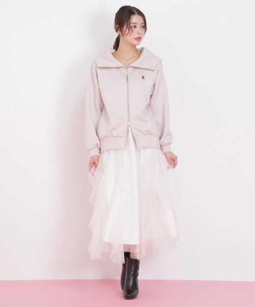 JILL by JILL STUART（ジルバイジルスチュアート）の「縦ラッフルチュールスカート（スカート・レディース・ホワイト/グレー/ベージュ・FREE）」の10枚目の写真