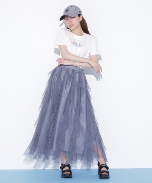 JILL by JILL STUART(ジルバイジルスチュアート)の「【再入荷】縦ラッフルチュールスカート(スカート・レディース・グレー/ホワイト/ベージュ・FREE)」の21枚目の写真