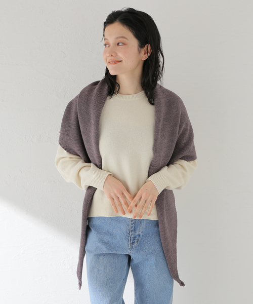 FRAMeWORK(フレームワーク)の「HIGHLAND2000 BIG SCARF MERINO WOOL(マフラー・レディース・レッド/ホワイト系その他/グレー・FREE)」の9枚目の写真