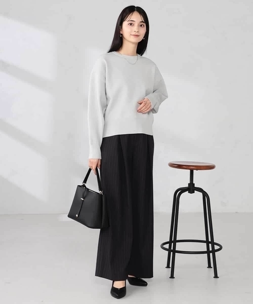 a.v.v(アーヴェヴェ)の「ストライプタックワイドパンツ(その他パンツ・レディース・ブラウン・38/40)」の7枚目の写真