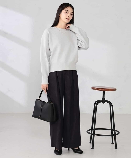a.v.v(アーヴェヴェ)の「ストライプタックワイドパンツ(その他パンツ・レディース・ブラウン・38/40)」の8枚目の写真