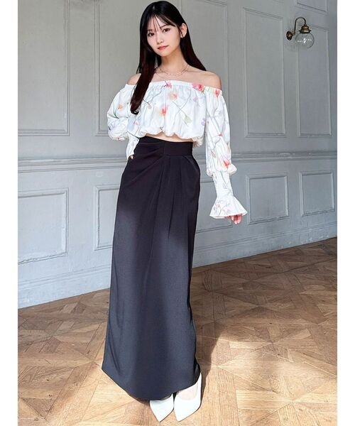 RESEXXY（リゼクシー）の「【memorif.】フラワークロップドオフショルブラウス（シャツ/ブラウス・レディース・ブルー/ホワイト/オレンジ・FREE）」の15枚目の写真