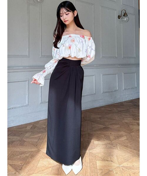 RESEXXY（リゼクシー）の「【memorif.】フラワークロップドオフショルブラウス（シャツ/ブラウス・レディース・ブルー/ホワイト/オレンジ・FREE）」の16枚目の写真