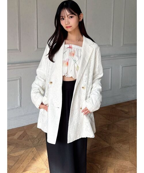 RESEXXY（リゼクシー）の「【memorif.】フラワークロップドオフショルブラウス（シャツ/ブラウス・レディース・ブルー/ホワイト/オレンジ・FREE）」の17枚目の写真