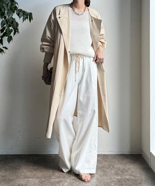 DouDou（ドゥドゥ）の「袖リブライトコート（その他アウター・レディース・ブラック/キャメル/ベージュ・FREE）」の3枚目の写真