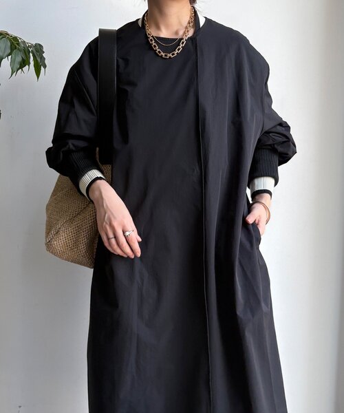 DouDou（ドゥドゥ）の「袖リブライトコート（その他アウター・レディース・ブラック/キャメル/ベージュ・FREE）」の10枚目の写真