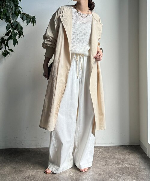 DouDou（ドゥドゥ）の「袖リブライトコート（その他アウター・レディース・ブラック/キャメル/ベージュ・FREE）」の13枚目の写真