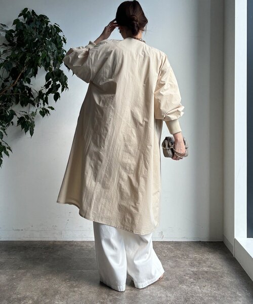DouDou（ドゥドゥ）の「袖リブライトコート（その他アウター・レディース・ブラック/キャメル/ベージュ・FREE）」の16枚目の写真