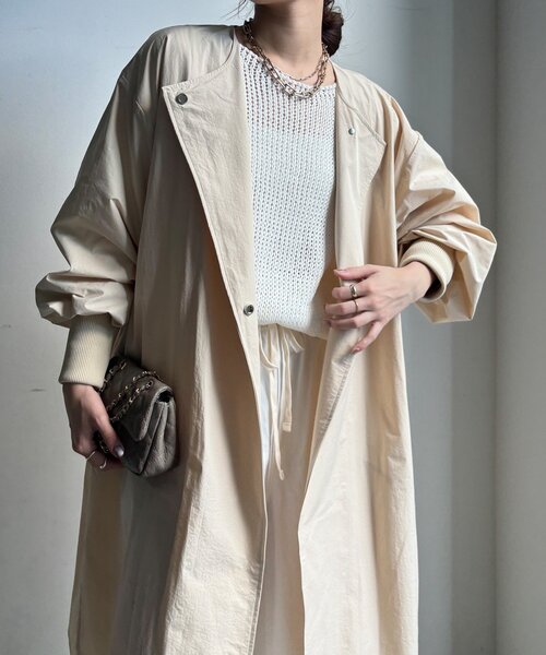DouDou（ドゥドゥ）の「袖リブライトコート（その他アウター・レディース・ブラック/キャメル/ベージュ・FREE）」の17枚目の写真