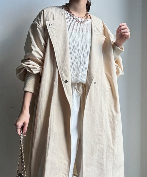 DouDou（ドゥドゥ）の「袖リブライトコート（その他アウター・レディース・ブラック/キャメル/ベージュ・FREE）」の19枚目の写真