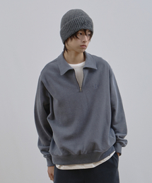 LAD EDITION（ラッドエディション）の「カラー ハーフジップ スウェットシャツ_ブルー（スウェット）」