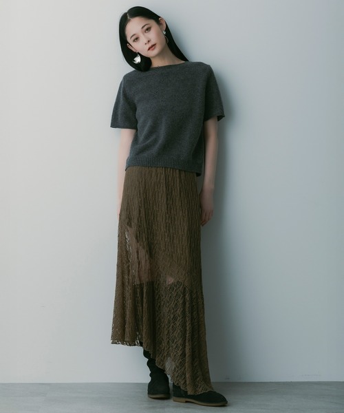 SERENO(セレーノ)の「アシンメトリー レーススカート(スカート・レディース・カーキ/ブラック/ブラウン・S/M)」の18枚目の写真