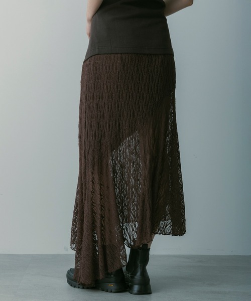 SERENO(セレーノ)の「アシンメトリー レーススカート(スカート・レディース・カーキ/ブラック/ブラウン・S/M)」の21枚目の写真