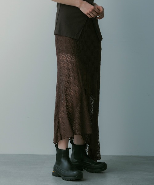 SERENO(セレーノ)の「アシンメトリー レーススカート(スカート・レディース・カーキ/ブラック/ブラウン・S/M)」の22枚目の写真
