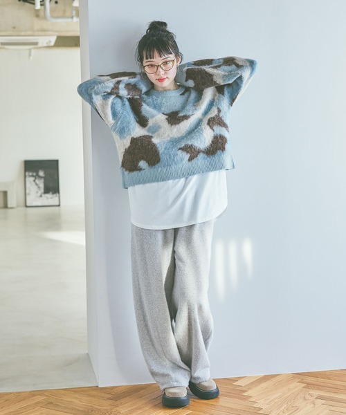 niko and...(ニコアンド)の「フワフワフェザースウェットパンツ(スウェットパンツ・レディース・アイボリー/ダークブラウン/ライトグレー・FREE)」の5枚目の写真