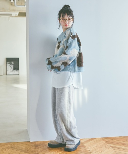 niko and...(ニコアンド)の「フワフワフェザースウェットパンツ(スウェットパンツ・レディース・アイボリー/ダークブラウン/ライトグレー・FREE)」の6枚目の写真