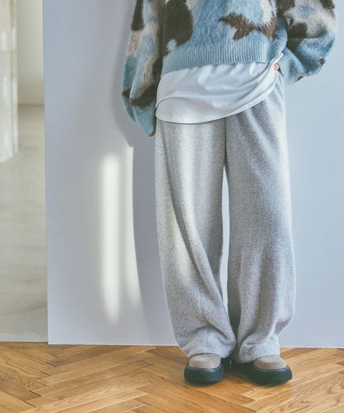 niko and...(ニコアンド)の「フワフワフェザースウェットパンツ(スウェットパンツ・レディース・アイボリー/ダークブラウン/ライトグレー・FREE)」の7枚目の写真