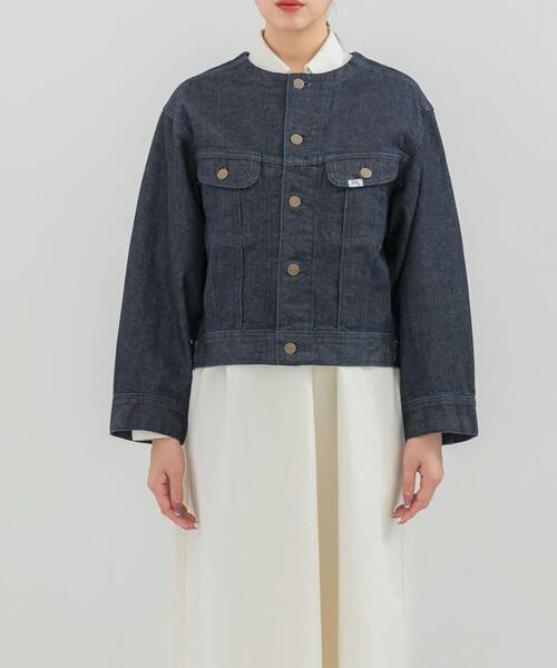 URBAN RESEARCH ROSSO WOMEN（アーバンリサーチ　ロッソ）の「『別注』Lee101×ROSSO　NOCOLLAR SHORT JACKET（デニムジャケット・レディース・インディゴブルー/ワンウォッシュ・SHORT）」の3枚目の写真