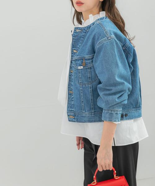 URBAN RESEARCH ROSSO WOMEN（アーバンリサーチ　ロッソ）の「『別注』Lee101×ROSSO　NOCOLLAR SHORT JACKET（デニムジャケット・レディース・インディゴブルー/ワンウォッシュ・SHORT）」の10枚目の写真