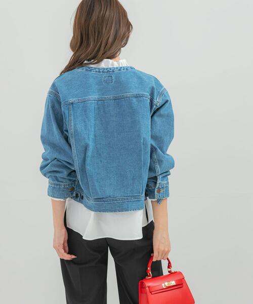 URBAN RESEARCH ROSSO WOMEN（アーバンリサーチ　ロッソ）の「『別注』Lee101×ROSSO　NOCOLLAR SHORT JACKET（デニムジャケット・レディース・インディゴブルー/ワンウォッシュ・SHORT）」の11枚目の写真