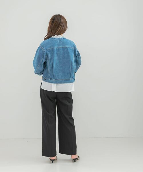 URBAN RESEARCH ROSSO WOMEN（アーバンリサーチ　ロッソ）の「『別注』Lee101×ROSSO　NOCOLLAR SHORT JACKET（デニムジャケット・レディース・インディゴブルー/ワンウォッシュ・SHORT）」の14枚目の写真