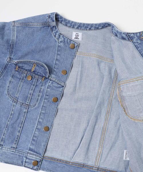 URBAN RESEARCH ROSSO WOMEN（アーバンリサーチ　ロッソ）の「『別注』Lee101×ROSSO　NOCOLLAR SHORT JACKET（デニムジャケット・レディース・インディゴブルー/ワンウォッシュ・SHORT）」の16枚目の写真