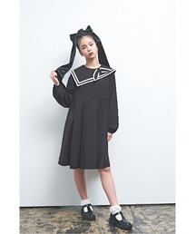 maarook（マルーク）の「ストレッチポプリンアシメトリーセーラーワンピース（ワンピース）」