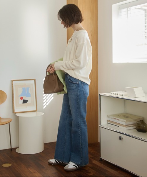 ANGIE（アンジー）の「ワッフル ヘンリーネック プルオーバー ロンT（Tシャツ/カットソー・レディース・杢グレー/アイボリー/チャコール/ネイビー/ホワイト系その他/ピンク・FREE）」の8枚目の写真