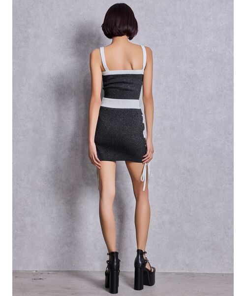 GYDA(ジェイダ)の「Symmetry GYDAラメニットアンサンブル(ニット/セーター・レディース・ブラック/ネイビー/ピンク・FREE)」の14枚目の写真