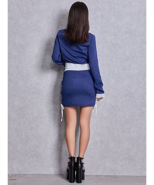 GYDA(ジェイダ)の「Symmetry GYDAラメニットアンサンブル(ニット/セーター・レディース・ブラック/ネイビー/ピンク・FREE)」の20枚目の写真