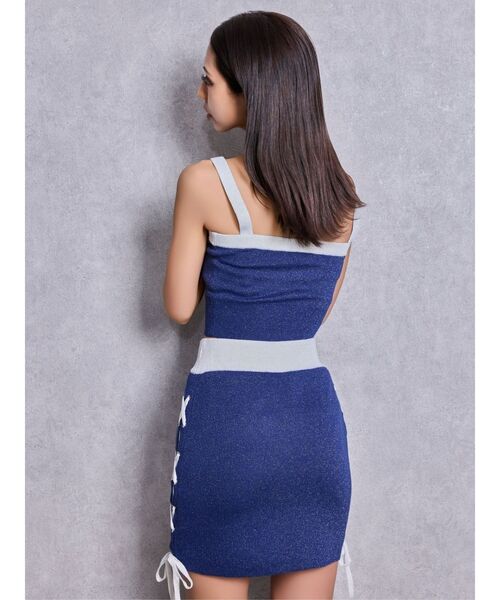 GYDA(ジェイダ)の「Symmetry GYDAラメニットアンサンブル(ニット/セーター・レディース・ブラック/ネイビー/ピンク・FREE)」の22枚目の写真