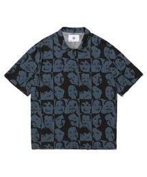 SMILEY FACE HALF SHIRTS_BLACK(IK2DMMW361A)