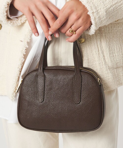 MARCO BIANCHINI(マルコビアンチーニ)の「<MARCO BIANCHINI>ボストンバッグ(ショルダーバッグ・レディース・ライトグレー/ダークブラウン/ブラック・FREE)」の3枚目の写真