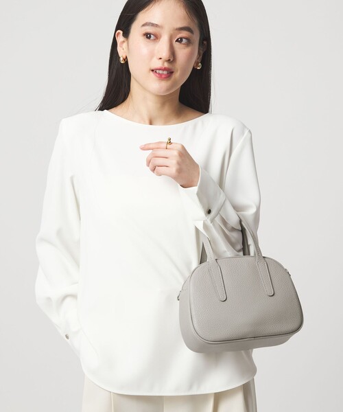 MARCO BIANCHINI(マルコビアンチーニ)の「<MARCO BIANCHINI>ボストンバッグ(ショルダーバッグ・レディース・ライトグレー/ダークブラウン/ブラック・FREE)」の2枚目の写真