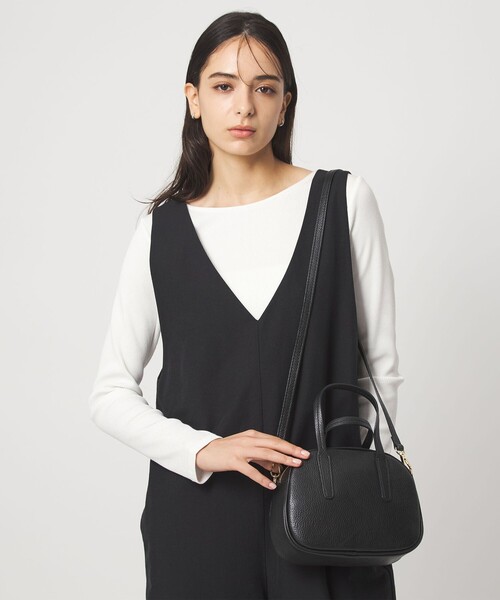 MARCO BIANCHINI(マルコビアンチーニ)の「<MARCO BIANCHINI>ボストンバッグ(ショルダーバッグ・レディース・ライトグレー/ダークブラウン/ブラック・FREE)」の4枚目の写真